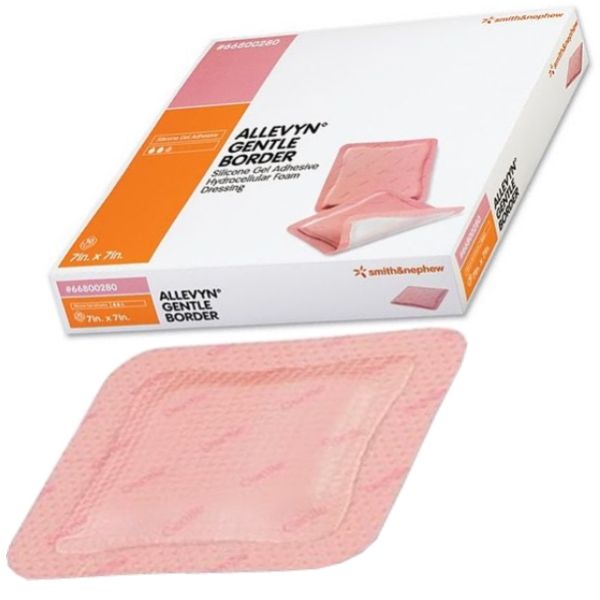 Allevyn Gentle Border Dressings 7.5cm x 7.5cm Pack Size 10