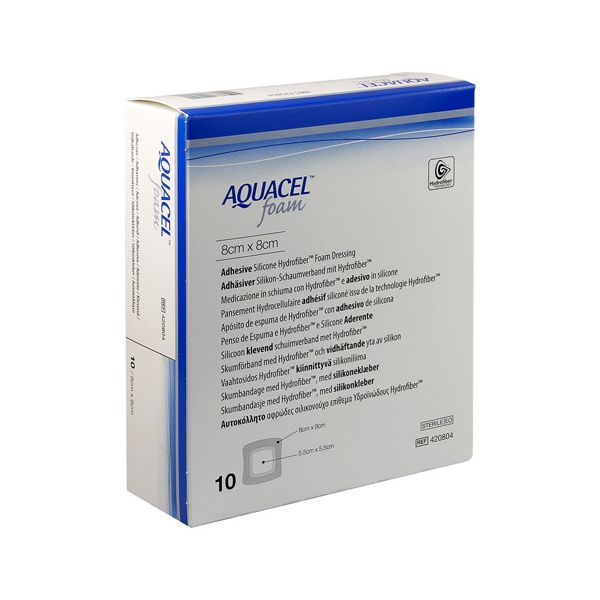 Aquacel Foam Adh. Dressings 8cm x 8cm Pack Size 10