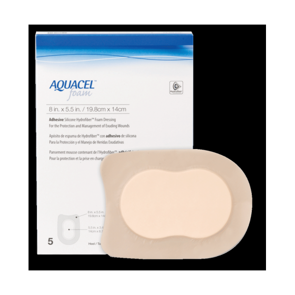Aquacel Foam Adh. Heel Dressings 19.8cm x 14cm Pack Size 5