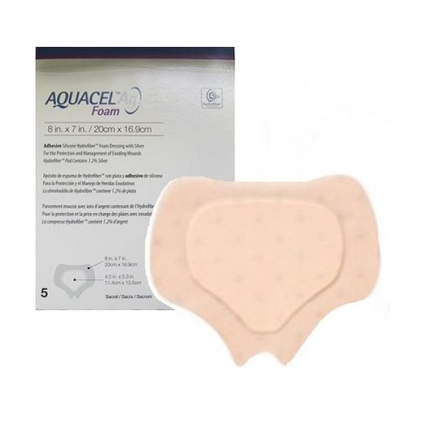 Aquacel Foam Adh. Sacral Dressings 20cm x 16.9cm Pack Size 5