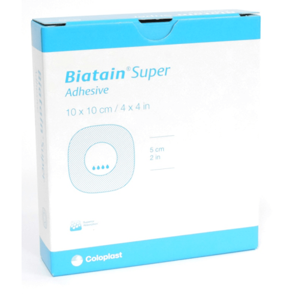 Biatain Super Adhesive Dressings 10cm x 10cm Pack Size 10