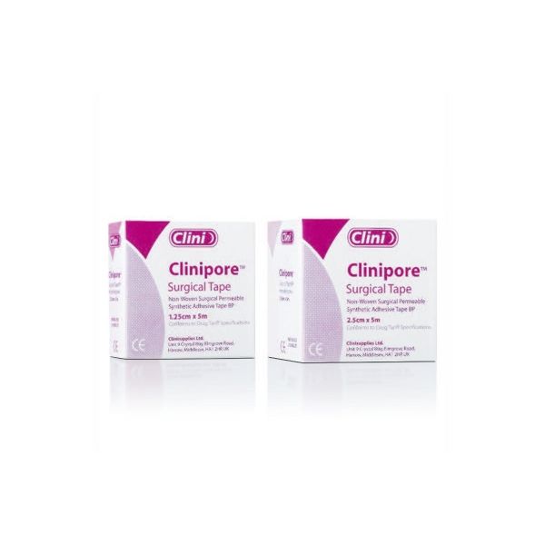Clinipore Tape 1.25cm x 5m Pack Size 1