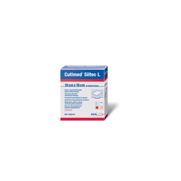 Cutimed Siltec L Dressings 10cm x 10cm Pack Size 10