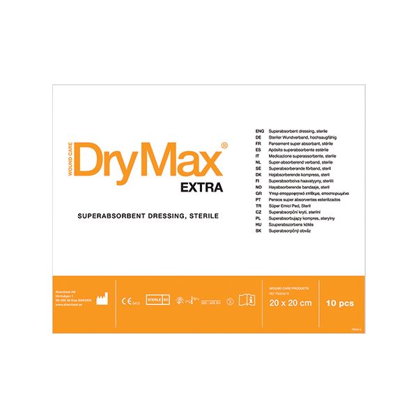 Drymax Extra Dressings 20cm x 20cm Pack Size 10