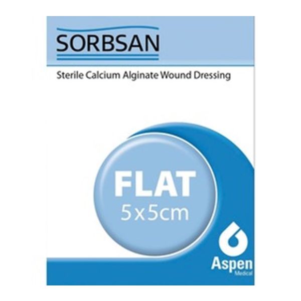 Sorbsan Flat Dressings 5cm x 5cm Pack Size 10
