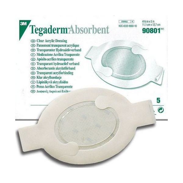 Tegaderm Absorbant Dressings 14.2cm x 15.8cm Pack Size 5
