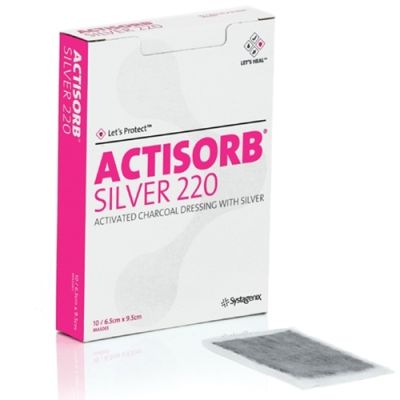 Actisorb Silver 220 Dressing 6.5cm x 9.5cm Pack Size 10