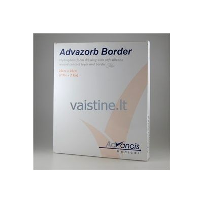Advazorb Border  Dressing 20cm x 20cm Pack Size 10