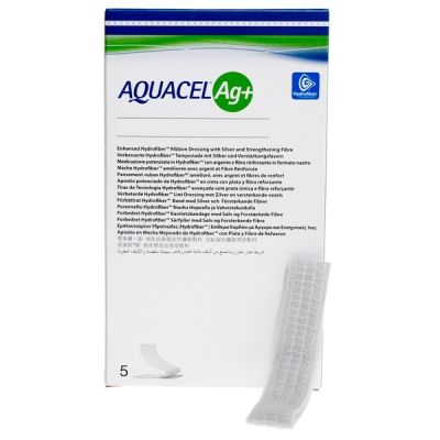 Aquacel Ag+ Ribbon 1cm x 45cm Pack Size 5