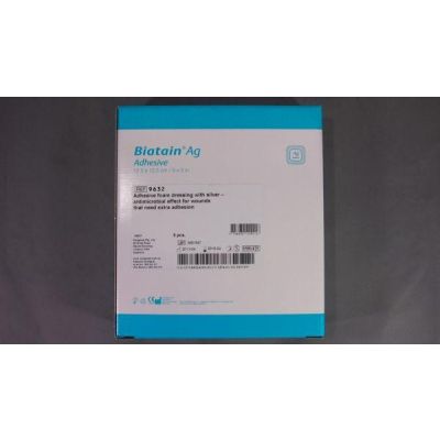 Biatain Ag Adhesive Dressings 12.5cm x 12.5cm Pack Size 5