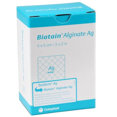 Biatain Alginate Ag Dressings 5cm x 5cm Pack Size 30