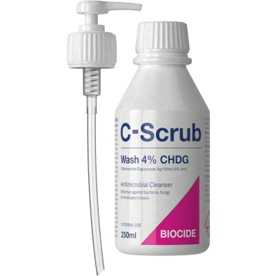 C-Scrub Skin Cleanser Chlorhexidine 250ml - Antiseptic Handwash