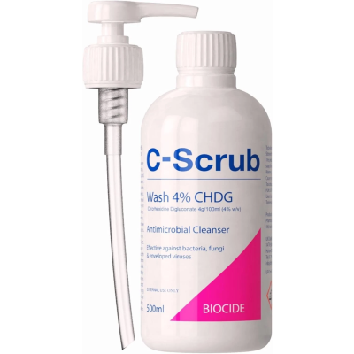 C-Scrub Skin Cleanser Chlorhexidine 500ml - Antiseptic Handwash