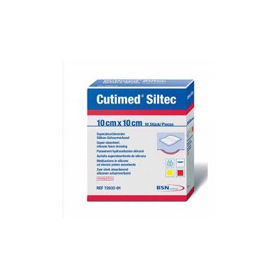 Cutimed Siltec Dressings 10cm x 10cm Pack Size 10