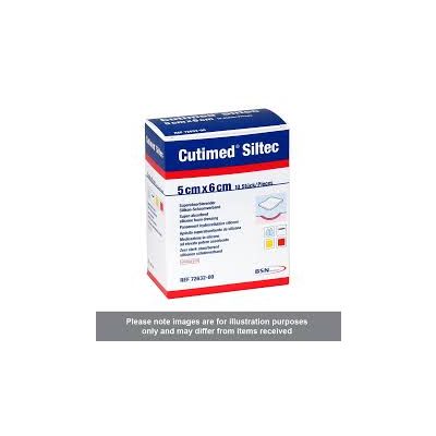 Cutimed Siltec Dressings 5cm x 6cm Pack Size 10