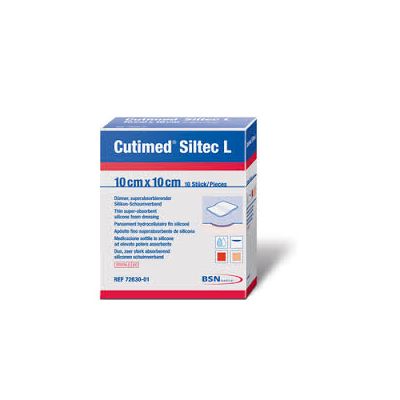 Cutimed Siltec L Dressings 10cm x 10cm Pack Size 10