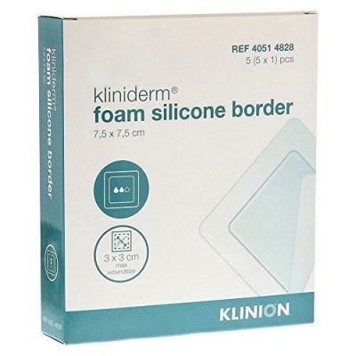 Kliniderm Foam Silicone Border Dressing 10cm x 20cm Pack size 5