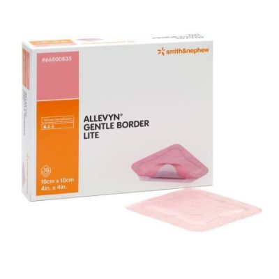 Allevyn Gentle Border Lite Dressings 8cm x 8.4cm Multisite Pack size 10