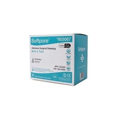 Softpore Dressings 6cm x 7cm Pack Size 60