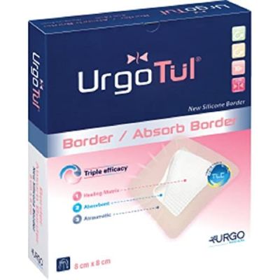 Urgotul Absorb Border Dressings 8cm x 8cm Pack Size 10