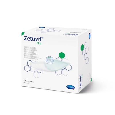 Zetuvit Plus Silicone Dressings 20cm x 20cm Pack size 10