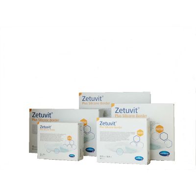 Zetuvit Plus Silicone Border Dressings 12.5cm x 12.5cm Pack Size 10